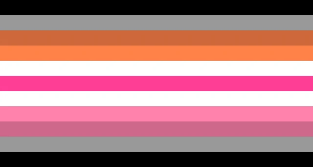 File:Librafeminine lesbian (11 stripes - black gray orange white pink).png