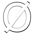 A neutrois symbol. Can be seen as a variation on the Venus and Mars symbols that omits the prongs of either. Null or empty set symbol, unicode U+2205 ∅