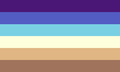 Created by tumblr user kenochoric, who nicknamed it the "sea femme" flag.