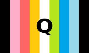 Queer (9 vertical stripes with letter Q).png