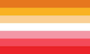 Raspberry lesbian flag by Church of Lesbianism.png