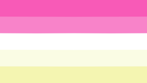 Nonbinary lesbian flag 5 stripe version by bobatsy.png