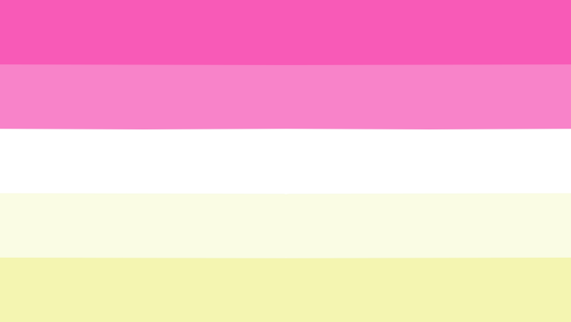 File:Nonbinary lesbian flag 5 stripe version by bobatsy.png