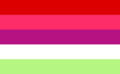 An azalian flag created by tumblr user nooonbinaryyyy.[4]