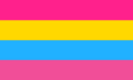This flag was created in 2019 by synp.[138] It has four stripes of purple, white, light blue and pink/magenta. The colors stand for peace, unity, freedom and love/compassion.[139]