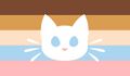 Catgender flag redesign made in 2021 by twitter user scaredycatowo.